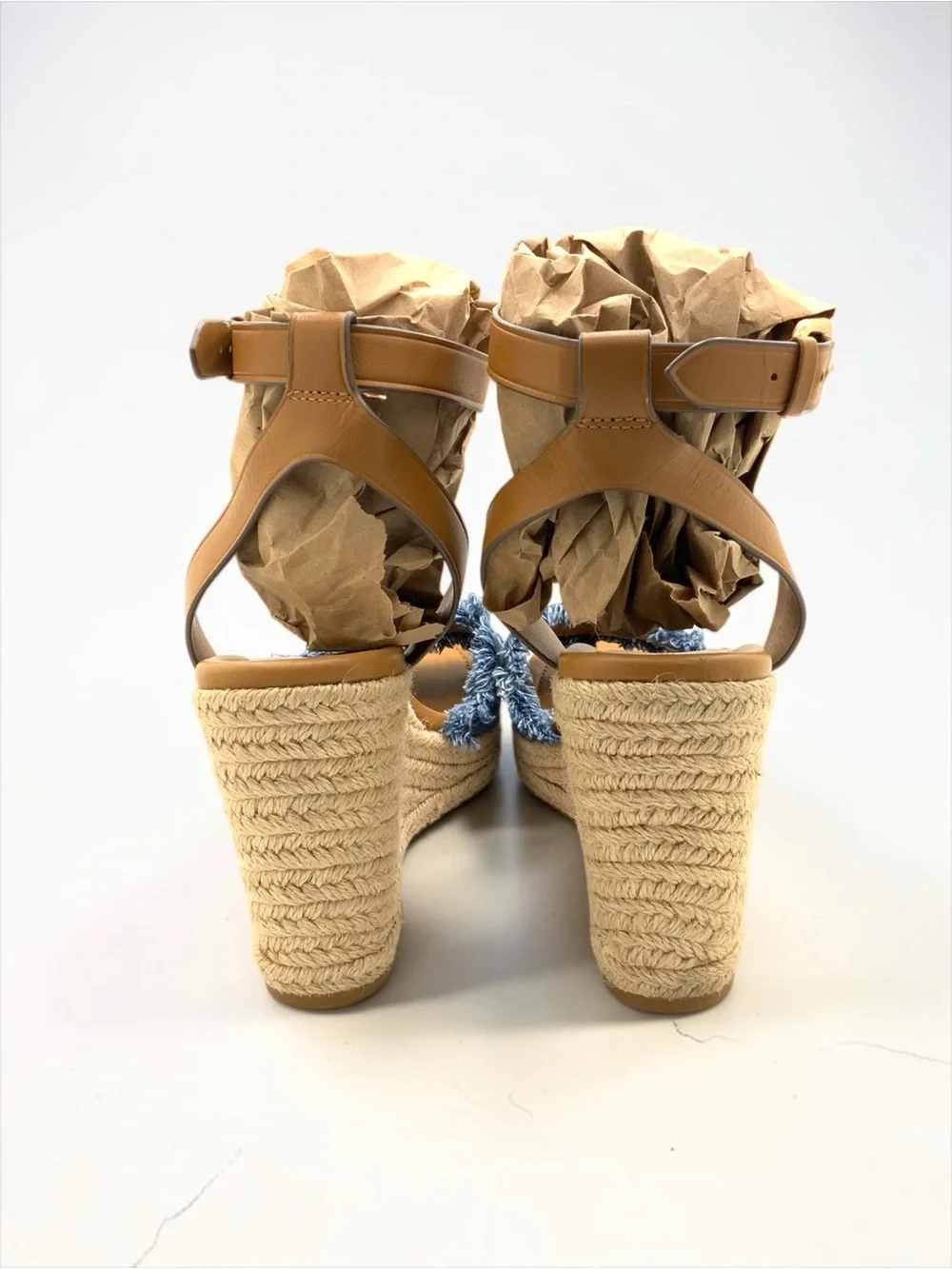 ✨ Coach Katherine Signature Denim Espadrille Wedge Sandals 8.5✨
